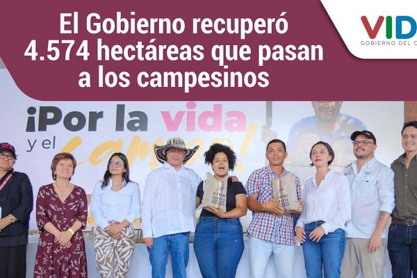 4.574 hectareas pasan a los campesinos.
