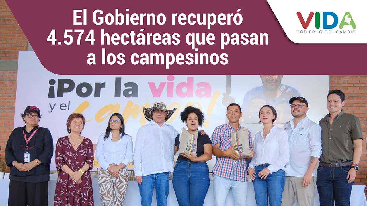 4.574 hectareas pasan a los campesinos.