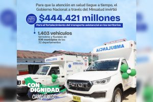 Vehículos para atención médica en el país.