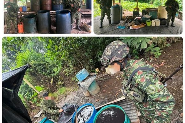 En tiempo récord, tropas de la Fuerza de Tarea Hércules lograron la ubicación y destrucción de 23 laboratorios para el procesamiento de pasta base de coca (PBC) en el departamento de Nariño.