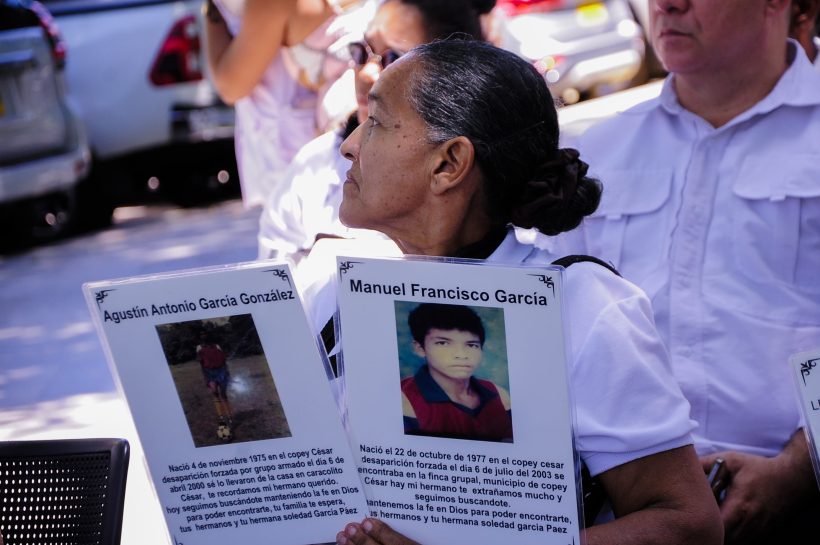Homenaje a las víctimas de desaparición forzada.